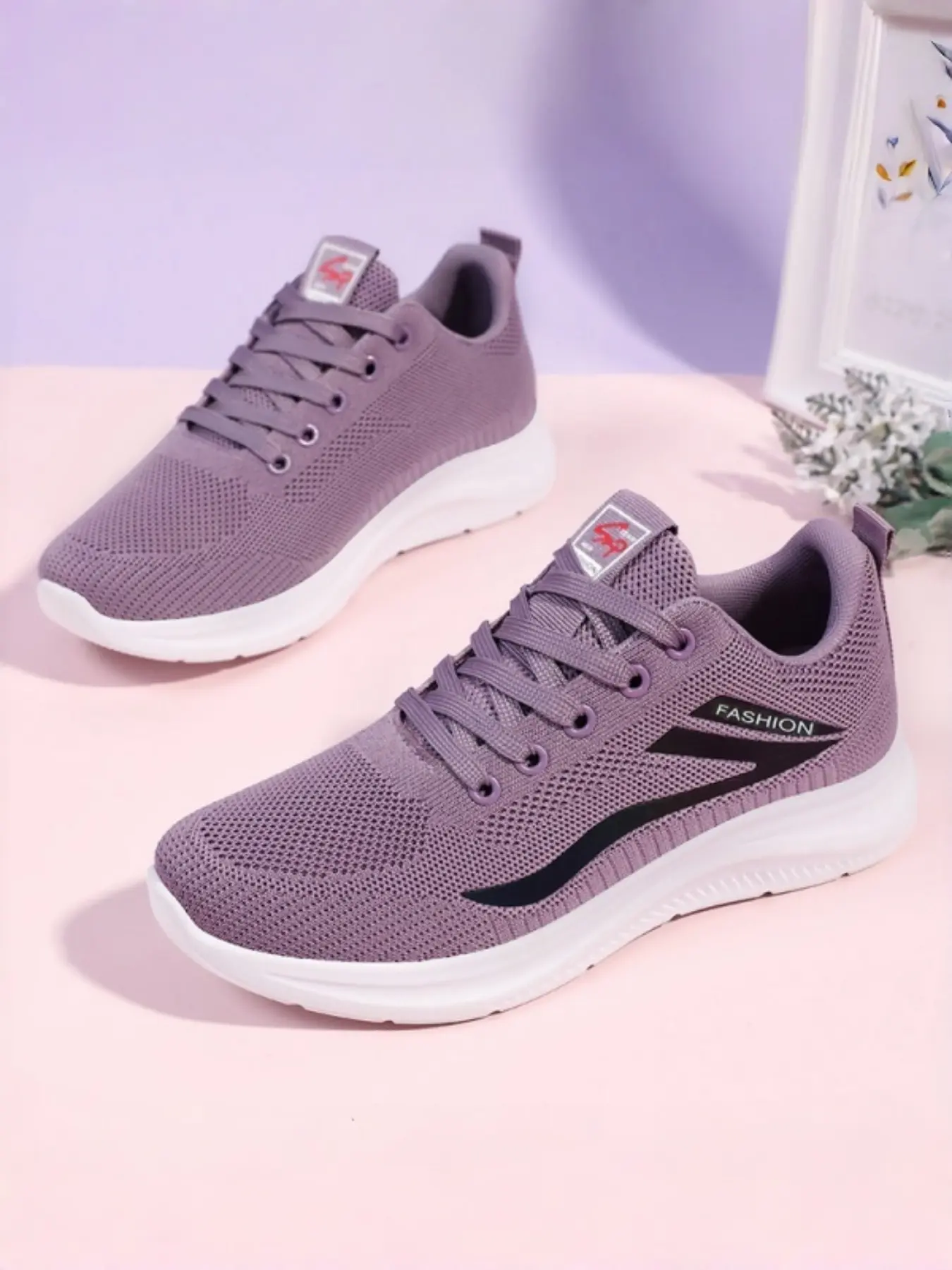 Women's Breathable Anti-Slip Sports Shoes, Comfortable Lightweight Daily Wear, Durable Fashion Women's All Seasons Sneakers