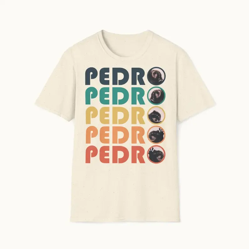 Pedro Pedro Pedro Retro Colorful Shirt, Y2K Inspired Tee, TikTok Viral Shirt, Unisex Fashionable Meme Tshirt