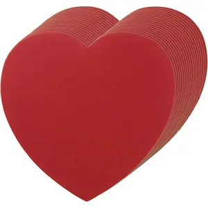 72 Pcs 6 Inch Large Heart Paper Cutouts, Double Sided Heart Shape Paper Decorations for Party Decor, Bulletin Board Display, Valentine’s Day, Wedding & Holiday Decoration Supplies (Red)