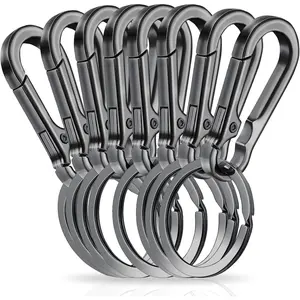 Heavy Duty Carabiner Keychain, Zinc Alloy Key Chain with Keyring Quick Release Car Key Ring Clips Holder for Men