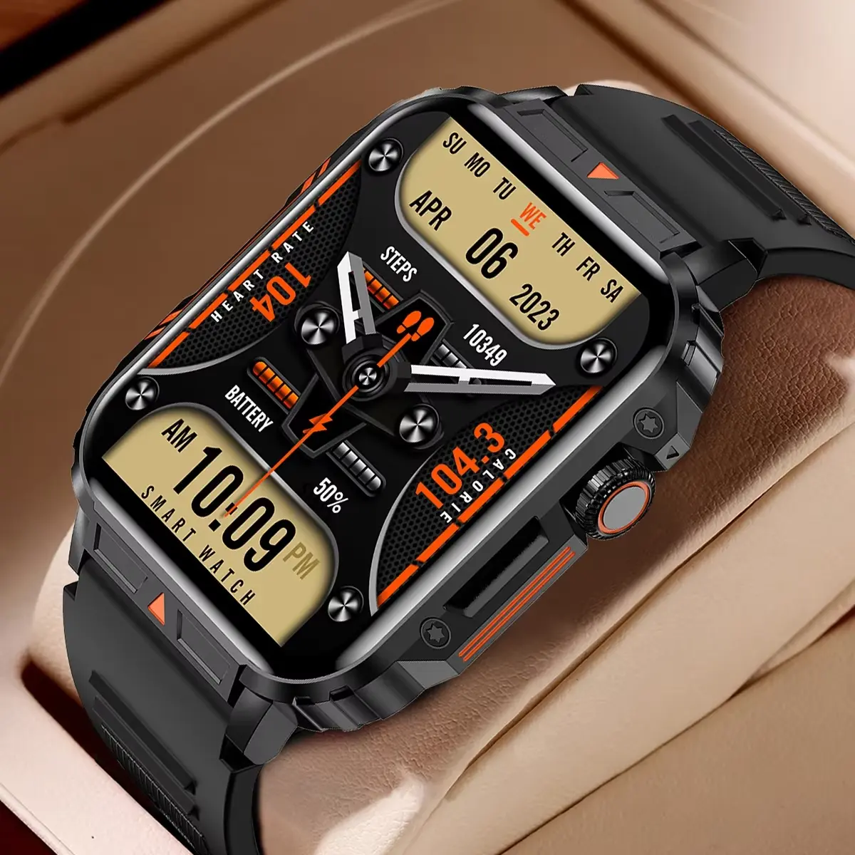 Outdoor Military Smart Watch Health Monitor AI Bluetooth Call Fitness Sport Waterproof. Android IOS