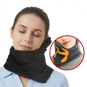 Travel Neck Pillow, Breathable & Comfortable Orthopedic Neck Support Pillow for Airplane, Car, Office - Ergonomic Design with Portable Storage Bag