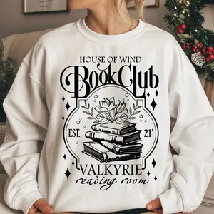 House of Wind Book Club Sweatshirt, Valkyrie Reading Room Tee, Fantasy Reader Gift, ACOSF Bookish Merch, Dark Academia Shirt