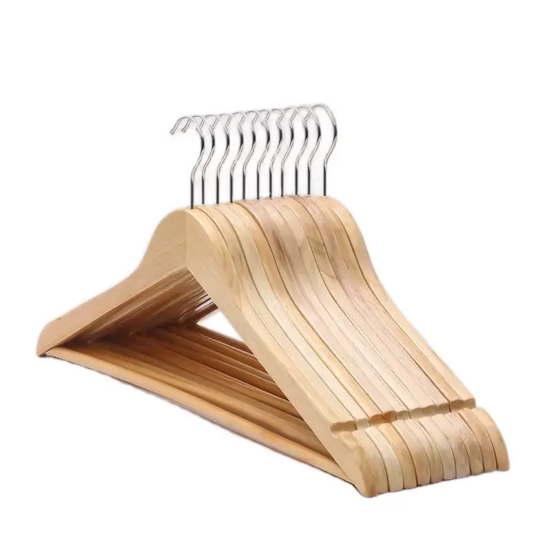 Hummingclan1 Wood Baby Hangers Set, Premium Natural Finish, Non-Slip Nursery Closet Essentials for Baby Clothes, Gift-Worthy Organiser