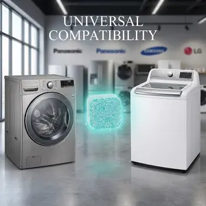 SOPAMI Eco-Friendly Washing Machine Cleaner 12 Tablets Removes Pet Hair Buildup & Fights Odors for Fresh Clean Washers