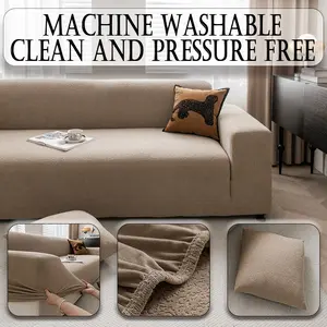 Waterproof Sofa Set with Pillow Case, Reusable Elastic Anti-Scratch Slip-Proof, Classic Design, All Seasons, Fits 1234 Seat Sofas, Removable Washable Slipcovers