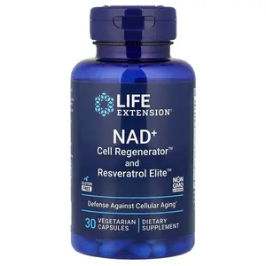 Life Extension NAD+ Cell Regenerator™ and Resveratrol Elite™, 30 Vegetarian Capsules Life Extension NAD+ Cell Regenerator™ and Resveratrol Elite™, 30 Vegetarian Capsules