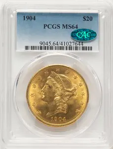 Liberty Double Eagles (1904 $20 Liberty CAC)