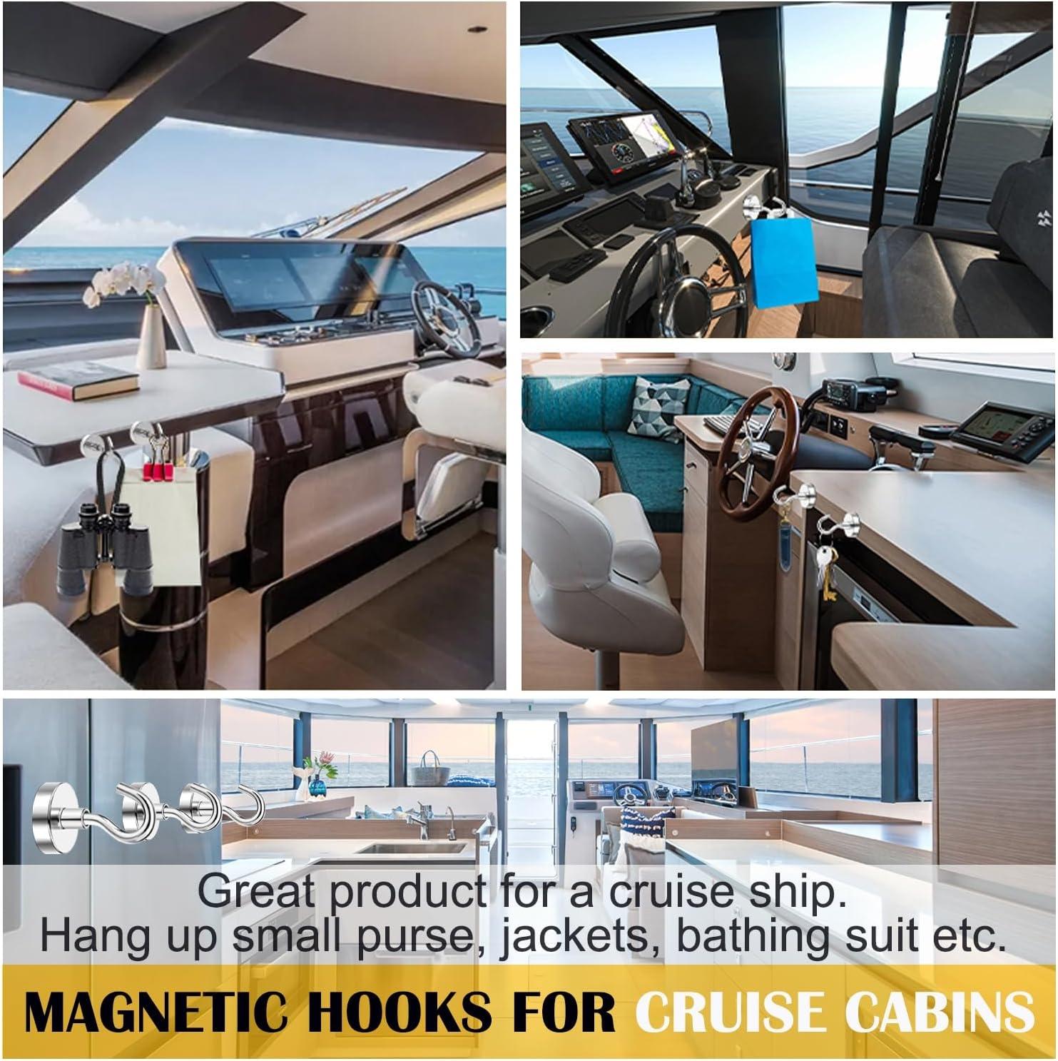 8/16 Pack Swivel Swing Magnetic Hooks 30LBS – Strong Neodymium Hooks for Cruise Cabins, Kitchen, Fridge & Other Magnetic Surfaces, Cruise Essentials 2026 8/16 Pack Swivel Swing Magnetic Hooks 30LBS – Strong Neodymium Hooks for Cruise Cabins, Kitchen, Fridge & Other Magnetic Surfaces, Cruise Essentials 2026