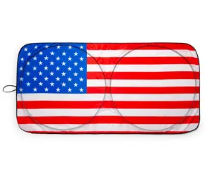 American Flag Sunshade for Car Windshield | 64 x 32 Inches
