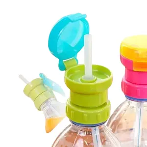 Baby Anti-spill Bottle Cap, 1 Count Durable Straw Juice Soda Water Cap, Safe Straw Drinkware Accessories for Home Kitchen Outdoor Picnic
