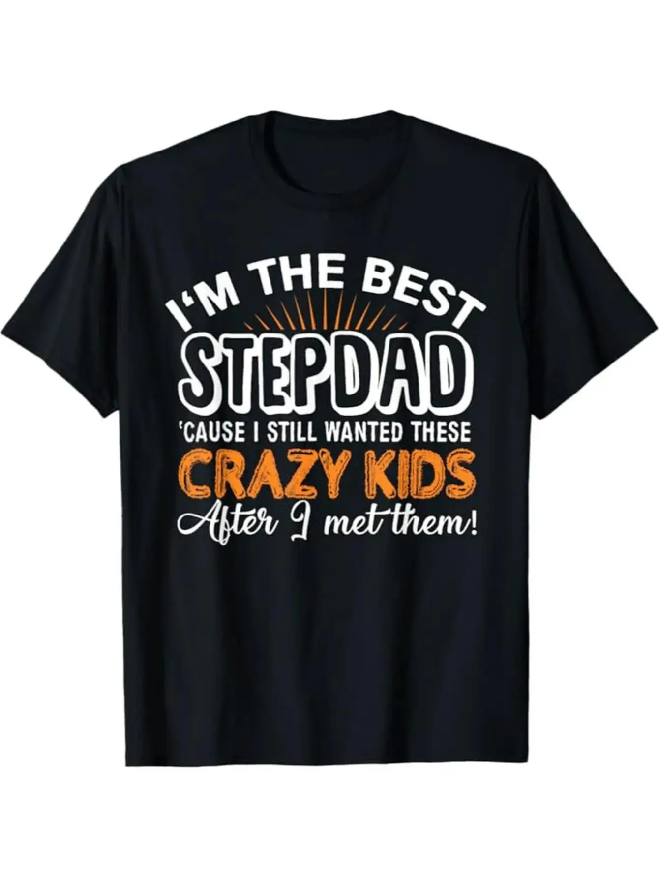 Funny Stepdad Gift T-Shirt - I'M The Best Stepdad Bold Text Tee, Father'S Day, Birthday, Christmas Gift for Men & Women - Soft Breathable Shirt (S-XXXL) - Black Casual Top for Stepfathers, Vunisex 2026 Black T-Shirt