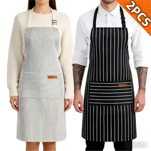 Kitchen Apron — Stain-Resistant, Cooking Apron with Two Pockets, Unisex, Adjustable Tie Chef Apron.