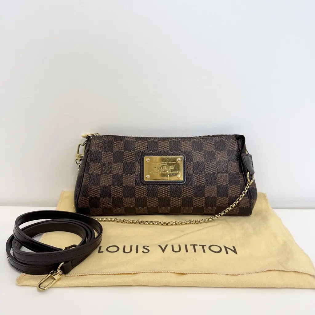 Pre-owned Louis Vuitton USA Crossbody Bags Damier Ebene Eva Bag
