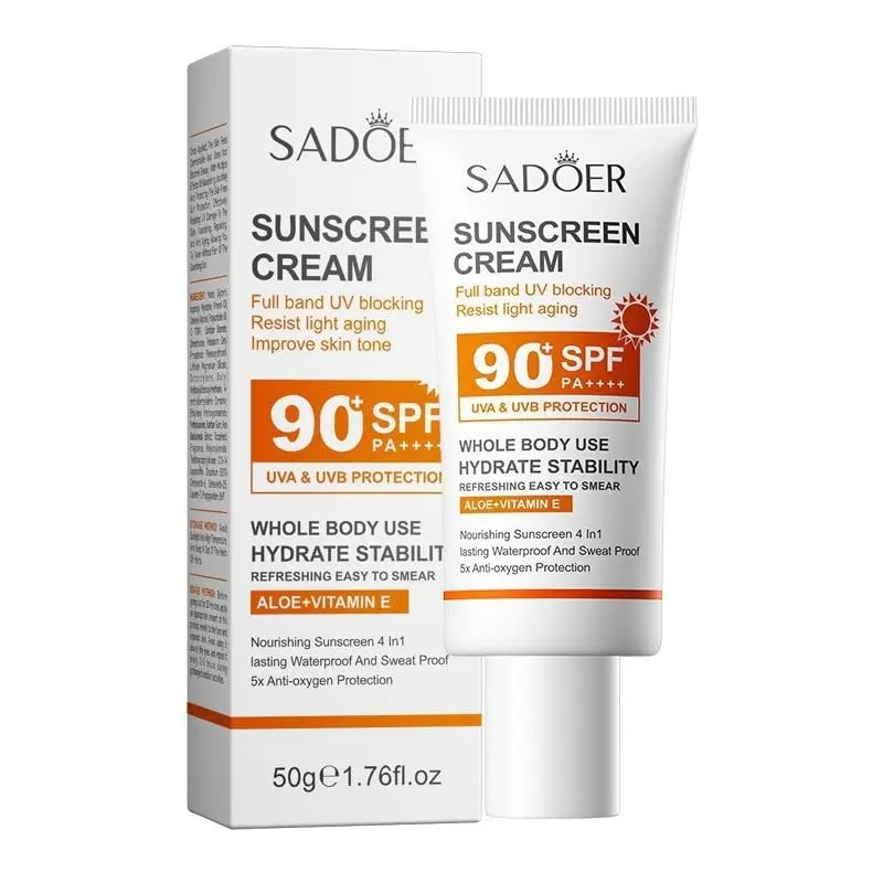 Sunscreen Anti Aging Sunscreen Spf90+Pa+++Repair Sunscreen Milk Refreshing And Uv Protection （1.76Oz）Sunscreen, Anti-Photoaging, Refreshing And Non-Greasy For The Whole Body, Anti-Uv Sunscreen, 50G Travel Suit Family Suit