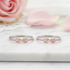 2PCS Forever Best Frineds Pink Infinity Love Ring – A Promise That Never Ends
