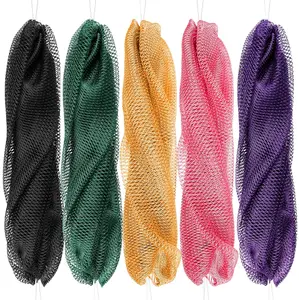 African Net Sponge Authentic Exfoliating Body Scrubber African Net Sponge with Knots African Exfoliating Net Bath Sponge with Travel Bag