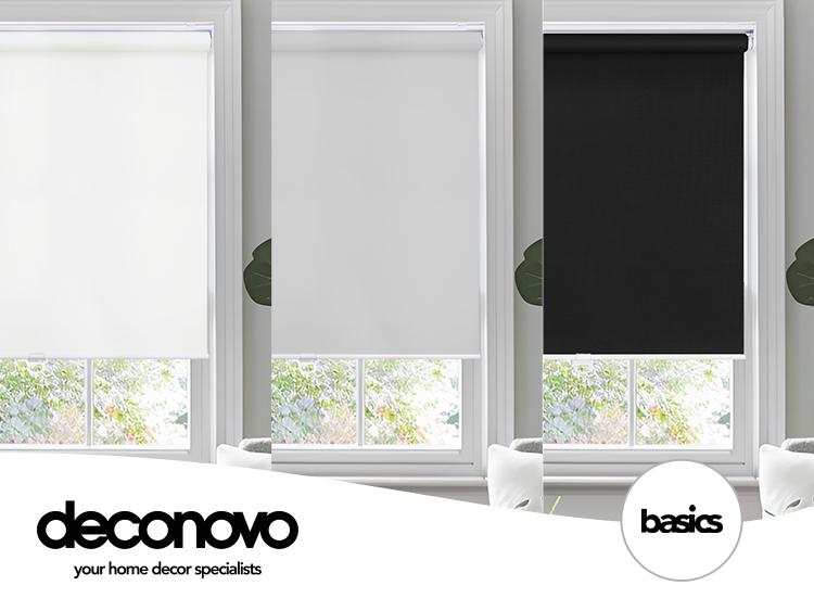 Deconovo 100% Blackout Roller Shades, Window Shades for Indoor Windows, Waterproof, Easy Install