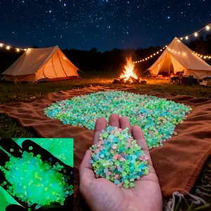 5100 Pcs Glow in the Dark Pebbles - Colorful Luminous Stones for Garden Landscaping, Outdoor Pathway Aquarium Fish Tank, Walkway Patio Yard Decor, Party Halloween Christmas