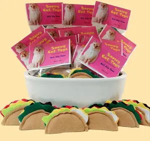Catnip Taco Felt Cat Toy Made in USA Fresh Organic USA Catnip Filled Cat Toy