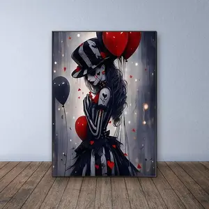 Girl with Balloon Pattern DIY Diamond Arts Colorful Painting Kit without Frame, DIY 5D Diamond Arts Colorful Painting for Bedroom Home Wall Decor Diamond Painting Kits