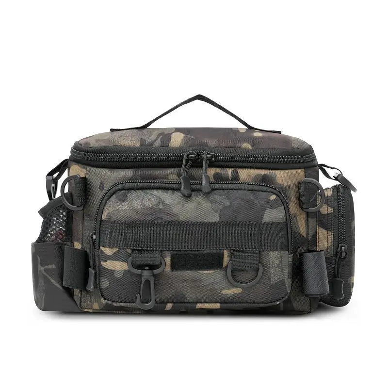 Fishing Bag, Camouflage Pattern Fishing Gear Bag, Multi-functional Waterproof Zipper Fishing Bag, Outdoor Sports Bag for Men & Women, Fishing Tackle Organizer, Multifunctional Fishing Accessories