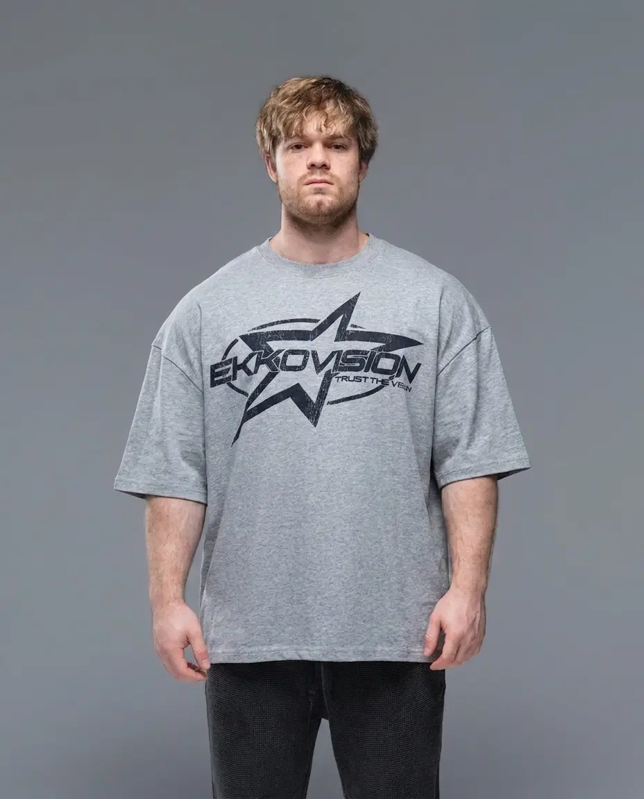 EKKO Graphic Pump Covers 100% Cotton Oversized T-Shirt