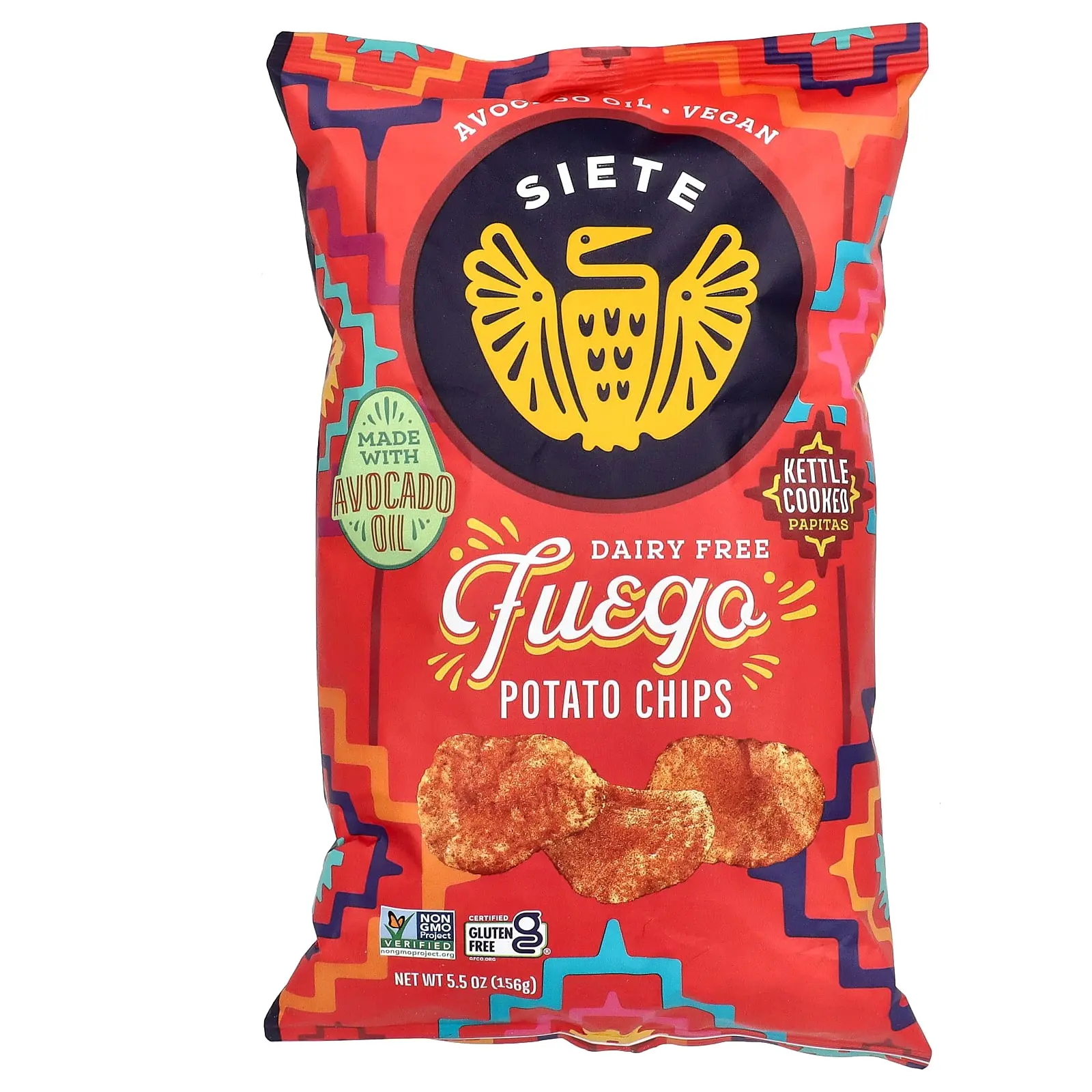 Siete Potato Chips, Fuego , 5.5 Oz (156 g)