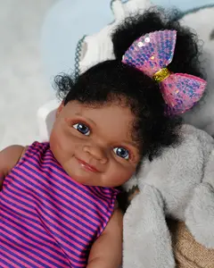 VACOS 20 inch Lifelike Black Reborn Baby Doll w/Accessories, 8 Piece Gift Packing Box Set, Soft Full Body Vinyl, Poseable Limbs, Curly Natural Hair, Black African American Realistic Newborn Doll Baby Girl, Christmas & Birthday Gift for Kids Age 3+ (Zuri)