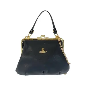 Pre-owned vivienne westwood Calfskin Shoulder Bags Granny Frame Purse Leather 2way Bag