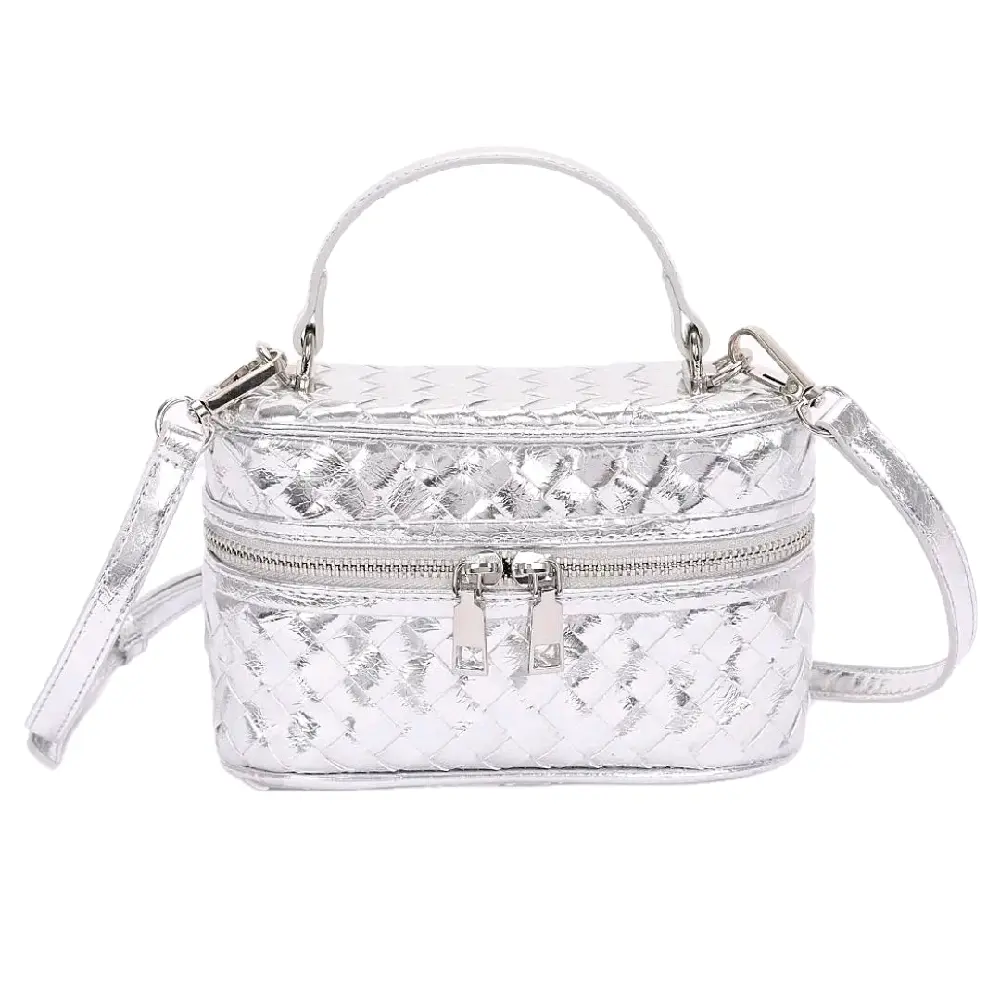 Metallic Braided Vanity Bag