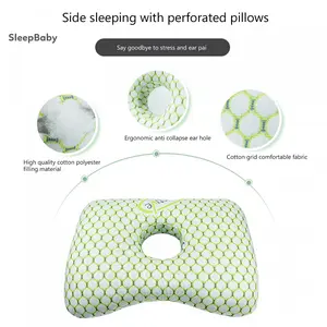 Ear Piercing Pillow for Side Sleepers Ear Hole Pillow Washable Comfortable Ear Guard Pillow for Adults