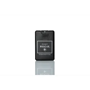 Foot Rescue Credit Card Sprayer - Black - 220 Sprays - Eucalyptus & Menthol - Cooling Relief - Aloe Moisturizing - Medicinal Lidocaine