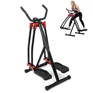 Air Walk Elliptical Glider Machine,Foldable Machine, Ellipse Leg Exerciser for Seniors, Cardio Trainer Glider for Home Exercise, Side Sway Action 360 Motion Full-Body Exerciser for Home Gym Adjustable Resistance Arm Station standing  chest  press  machine