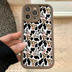 Phone case: Brown Cow Pattern TPU Shockproof Full Coverage Precision Protective Case, Suitable for Apple iPhone 17 Air 16 16e 15 14 13 12 11 Pro Max Plus X XS Perfect Birthday and Christmas Gift for Couples, Daughters, and Teen Girls