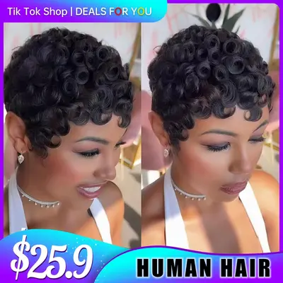 Short Quick Weave with Side Part Closure TikTok Shop - Main Image