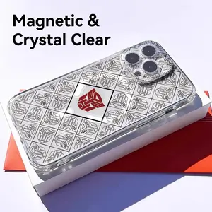 T-TransformerS D-Decepticons logo Clear Magnetic Phone Case, Casing for iPhone 17 16 15 14 Pro Max Plus, Anti-Yellow For MagSafe Slim & Lightweight Precision Cut Camera Protection, Shockproof, Scratch-Resistant, Transparent Case
