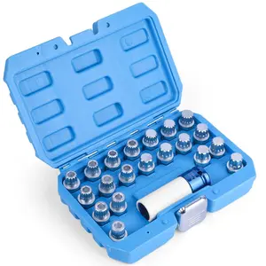 21PCS BMW Wheel Lock Nut Removal Kit, Anti-Theft Lug Nut Key Socket Set, Automotive Screw Extractor Tool for BMW