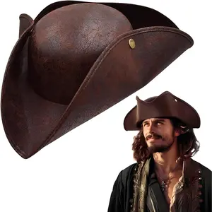 - Colonial Tricorn Pirate Hat - Adult Women and Mens Pirate Hat - Pirate Costume Accessory Colonial Hat