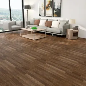 Self-Adhesive Wood Grain Vinyl Floor Tiles Roll, Waterproof Non-Slip Wear Resistant, Easy Peel & Stick, for Bathroom Kitchen Living Room Bedroom