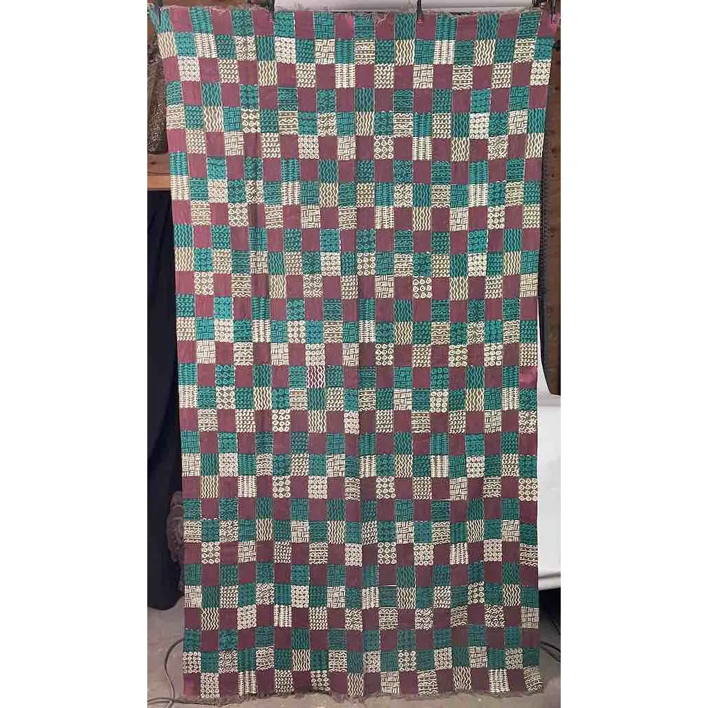 XL Fulani Peulh African Colorful Mudcloth Textile | 88 x 46"
