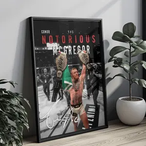 Conor McGregor 'The Notorious' | Iconic Moment| UFC MMA Fighter| Wall Decor| Print | Poster Unframed modern art