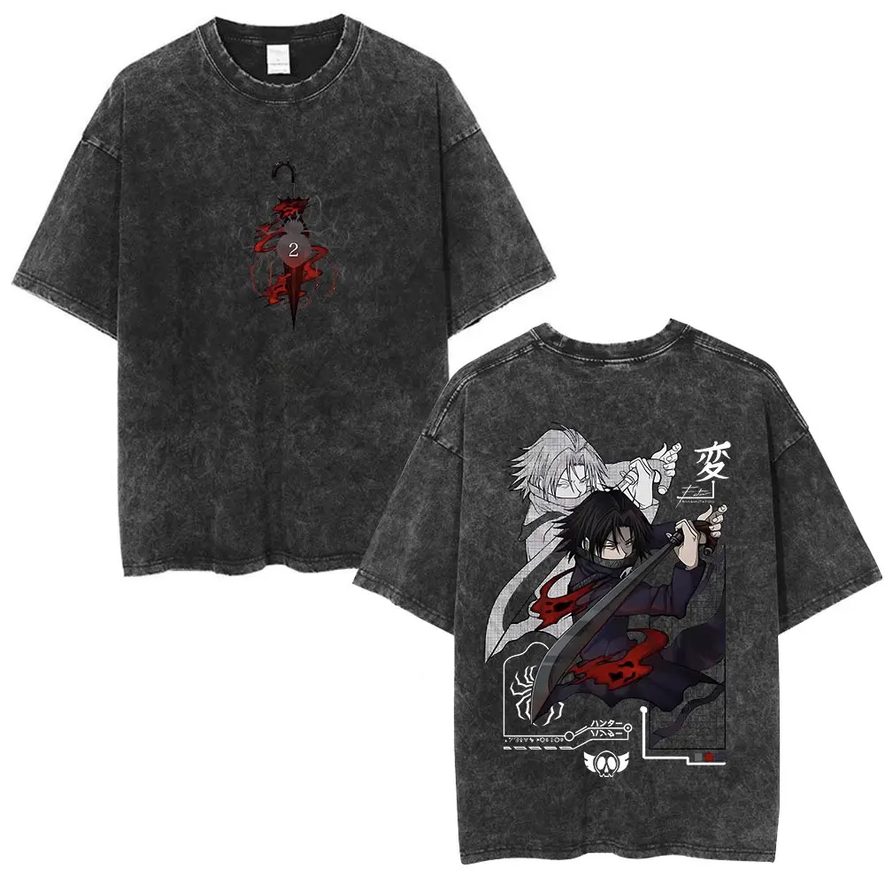 Hunter x Hunter Shirt, Feitan Portor Spider 2 Oversized Tshirt, Vintage Acid Wash Graphic Tee, Harajuku Streetwear Unisex Top