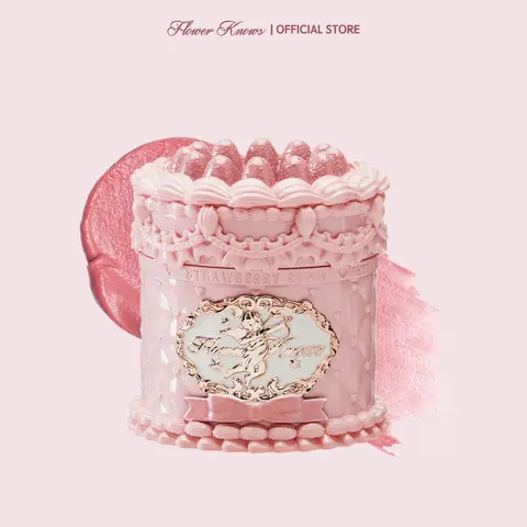 Flower Knows Strawberry Cupid Collection Cake Lip Cream, Smooth Matte Lip Cream, Long Lasting, Non-Stick Cup Lip Clay, Smudge Proof, High Pigment, Moisturizing, Winter Makeup Gift, Makeup Beauty Cosmetics, #sohochic, Ideal for Christmas gift, Black Friday