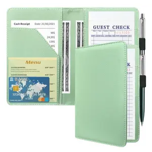 Server Books for Waitress Guest Book Note Pad Pocket Leather Money Organizer Wallet Cash Check Bill Receipt Holder Presenter Waiter Accessories Fit Server Apron