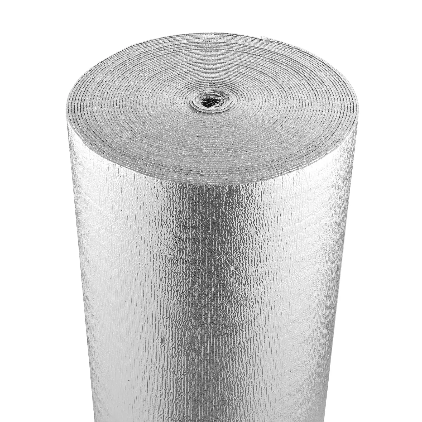 Double Reflective Insulation Roll With Foam Core Radiant Barrier For Attics, Roofs, Walls And Ducts; 1200 In L X 48 In W X 1/8 In T; Improves Thermal Performance, Moisture Barrier, Energy Efficiency, DIY Home Improvement Projects