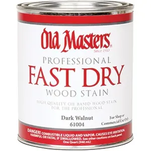 Old Masters 61004 Dark Walnut Fast Dry Wood Stain - 1 Quart