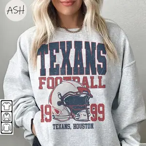 Retro Texans Football Crewneck Sweatshirt, Vintage 90s Style Vintage Texans Football Style Sweatshirt,Texans Fans Gift ,Sunday Football