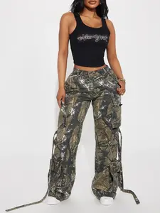 Level You Up Tree Camo Cargo Pant - Olive/combo