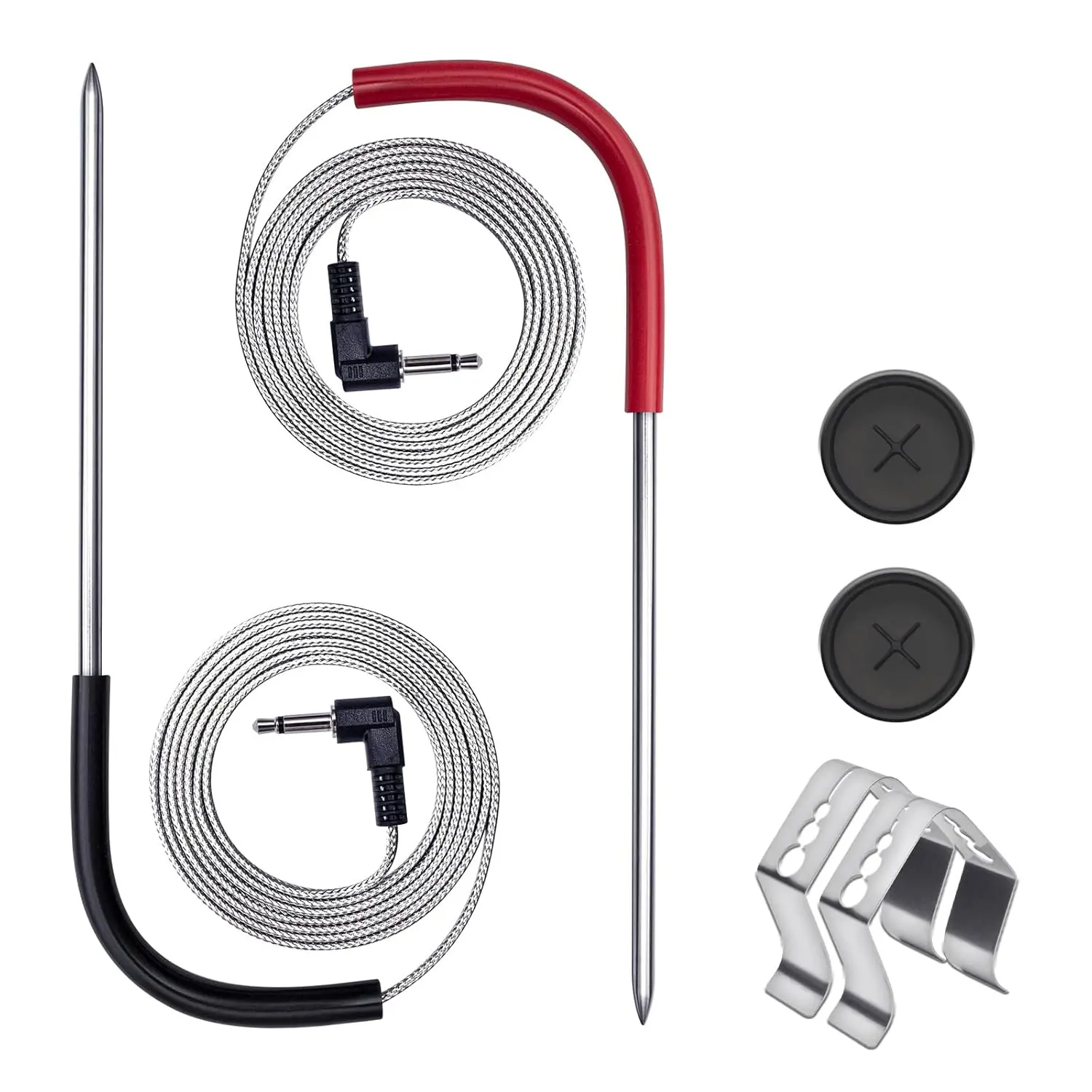 2-Pack Meat Probe for Pit Boss Pellet Grill, Temperature Probes Replacement Parts 3.5mm Plug   Temp Accessories